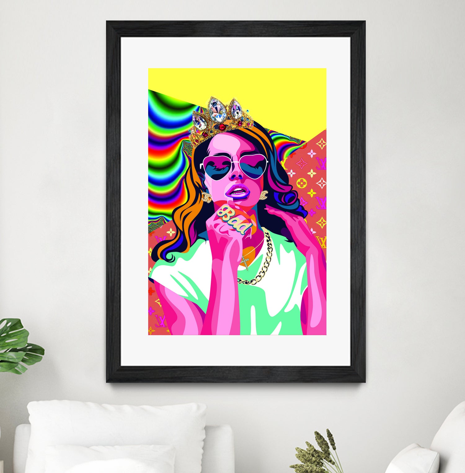 Lana del Rey Poster, Pop Art Wall Art by kim huynh on GIANT ART - orange digital painting