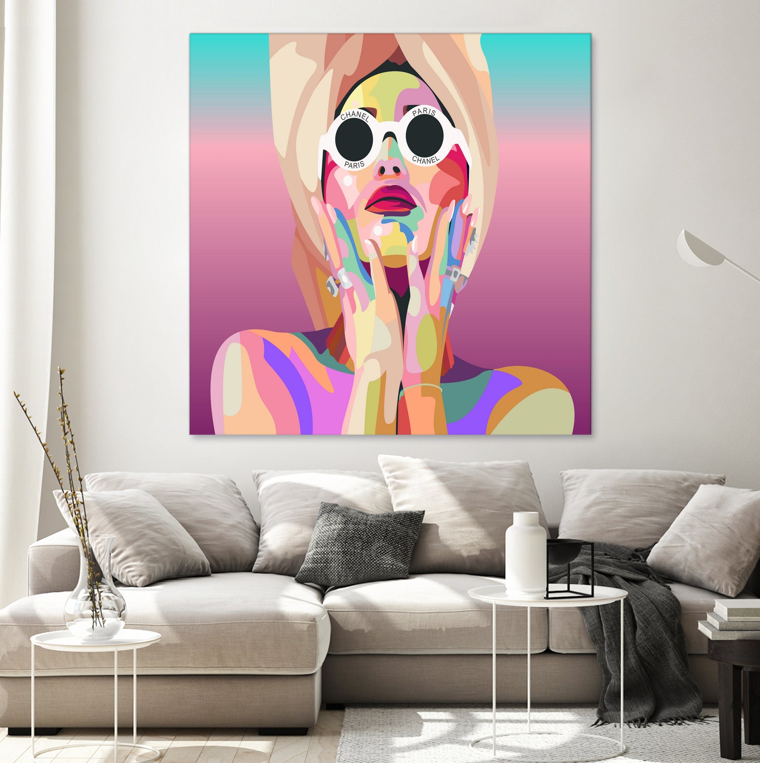 Ariana Grande Pop-Art Wall Decor Music Poster by kim huynh on GIANT ART - pink digital painting