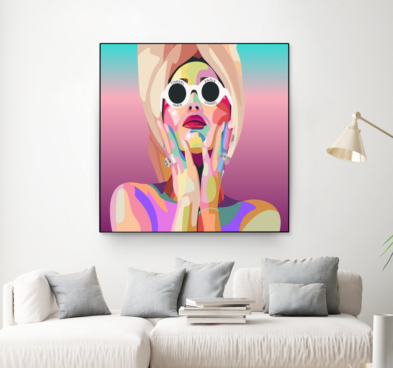 Ariana Grande Pop-Art Wall Decor Music Poster by kim huynh on GIANT ART - pink digital painting