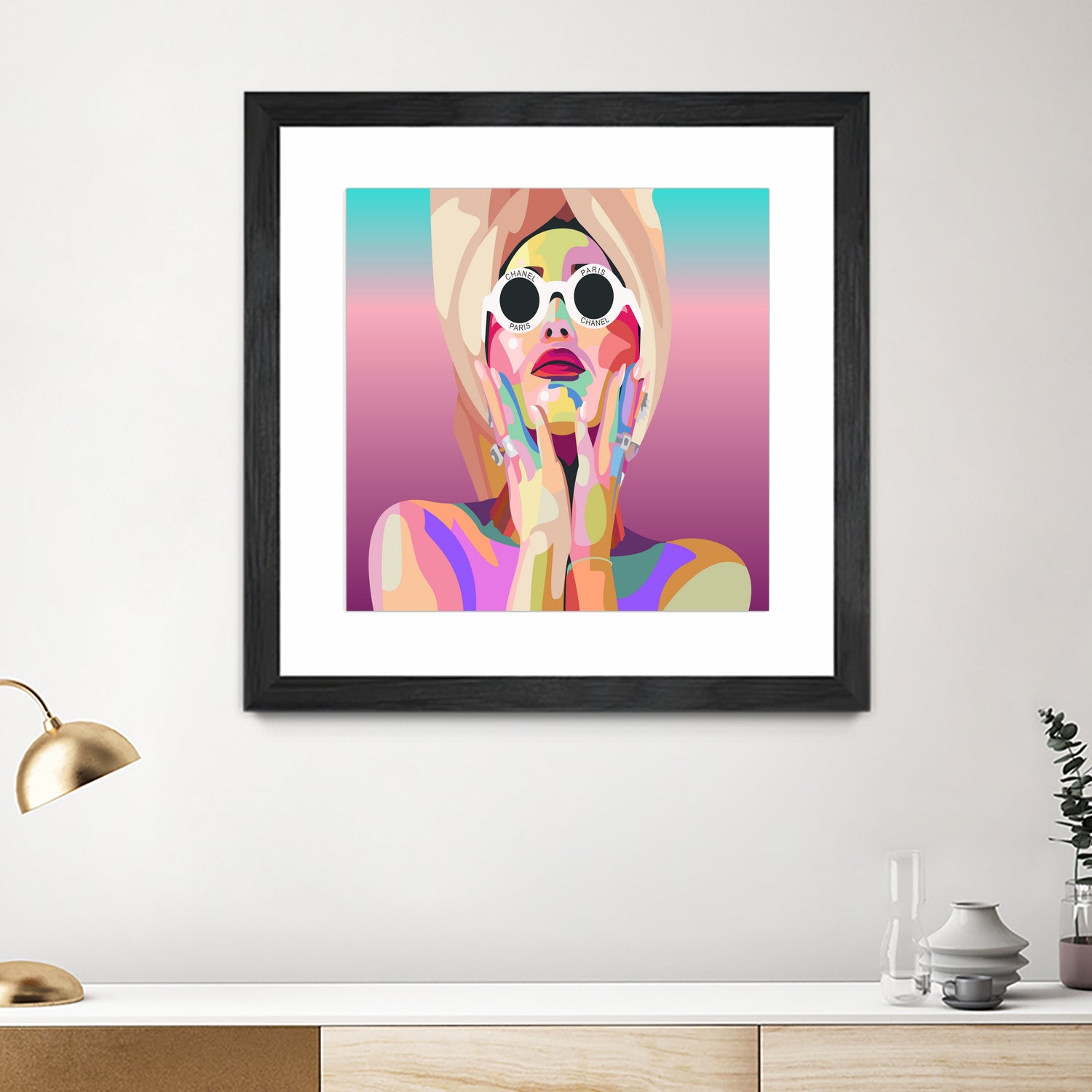 Ariana Grande Pop-Art Wall Decor Music Poster by kim huynh on GIANT ART - pink digital painting