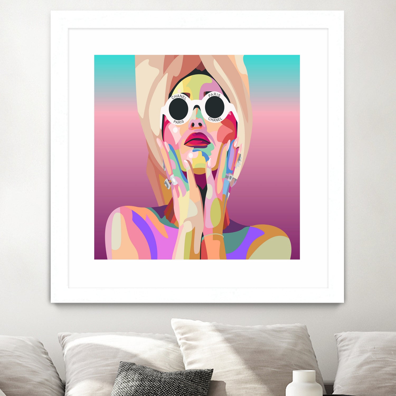 Ariana Grande Pop-Art Wall Decor Music Poster by kim huynh on GIANT ART - pink digital painting