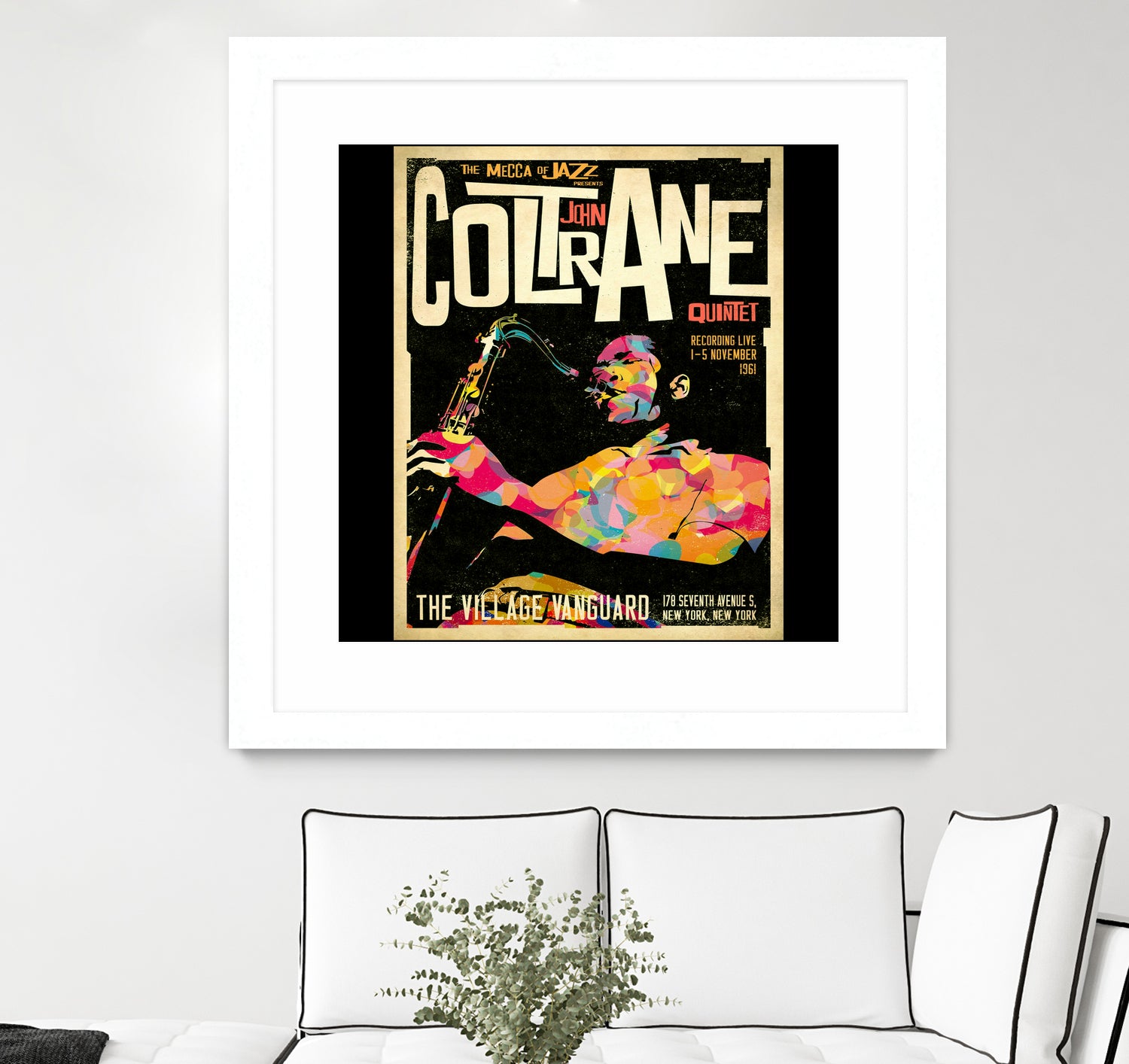 John Coltrane Retro Style by Michael Anna on GIANT ART - white digital painting