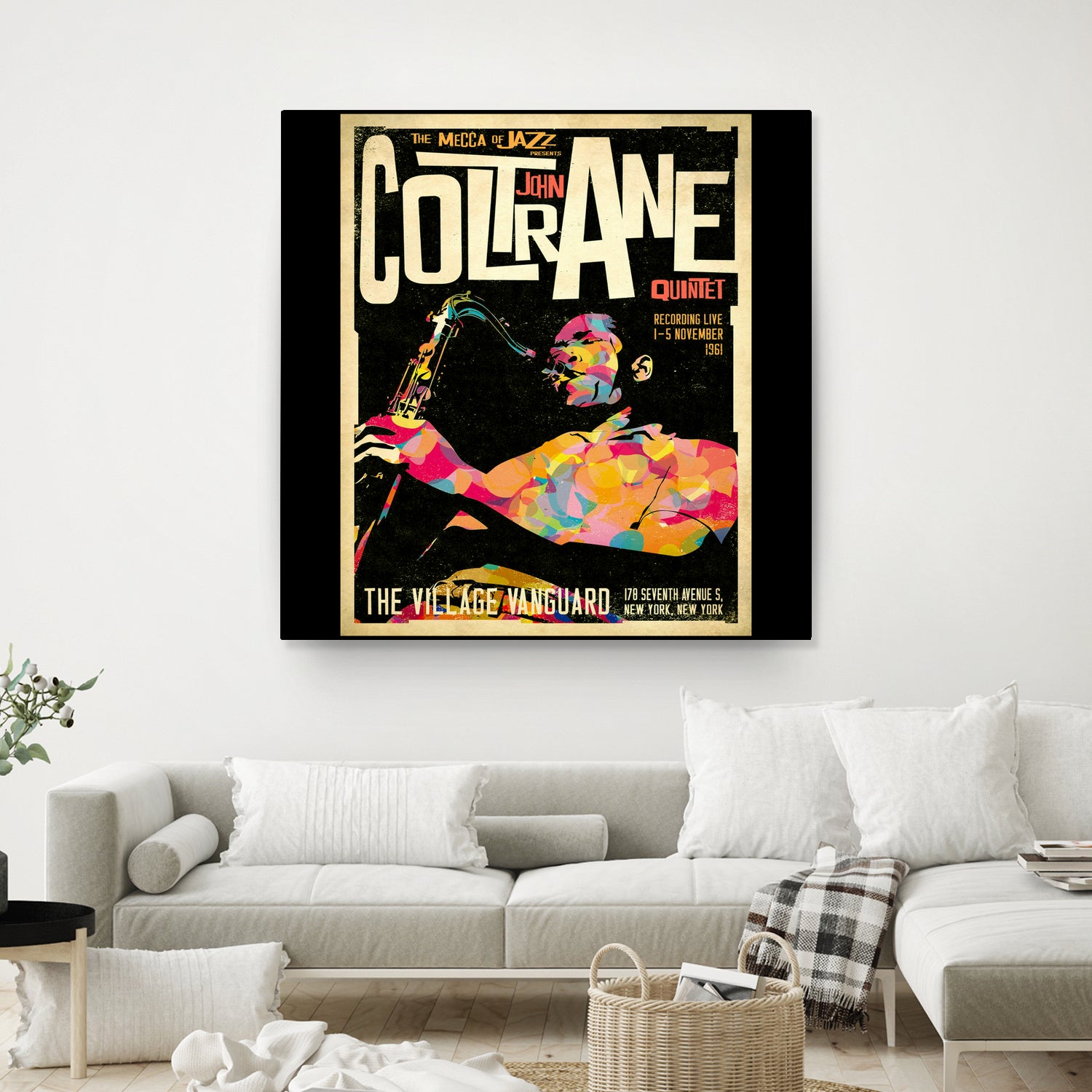 John Coltrane Retro Style by Michael Anna on GIANT ART - white digital painting