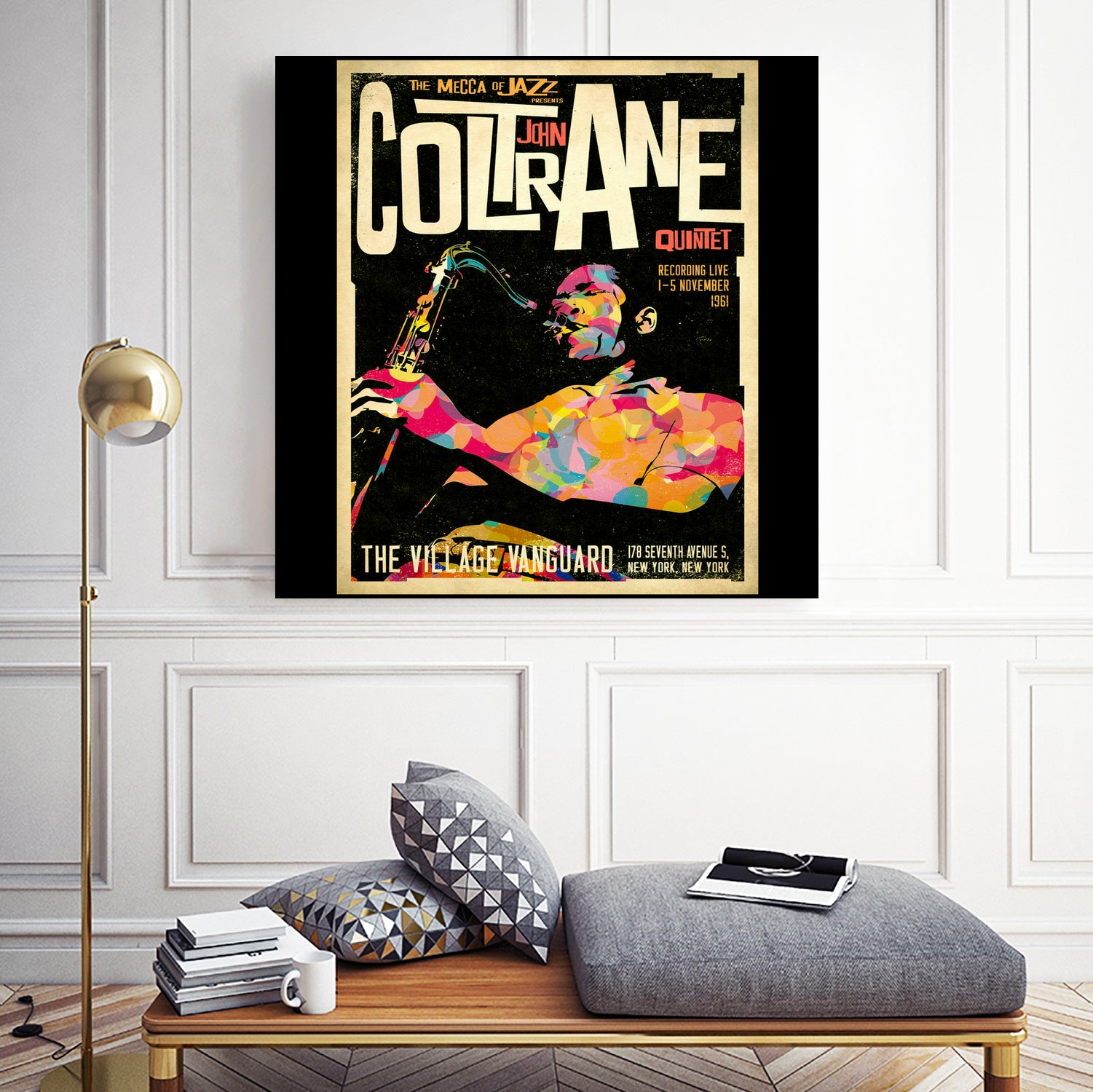 John Coltrane Retro Style by Michael Anna on GIANT ART - white digital painting