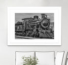 Steam Locomotive, Montevideo, Uruguay by Daniel Ferreira-Leites on GIANT ART - black photo manipulation