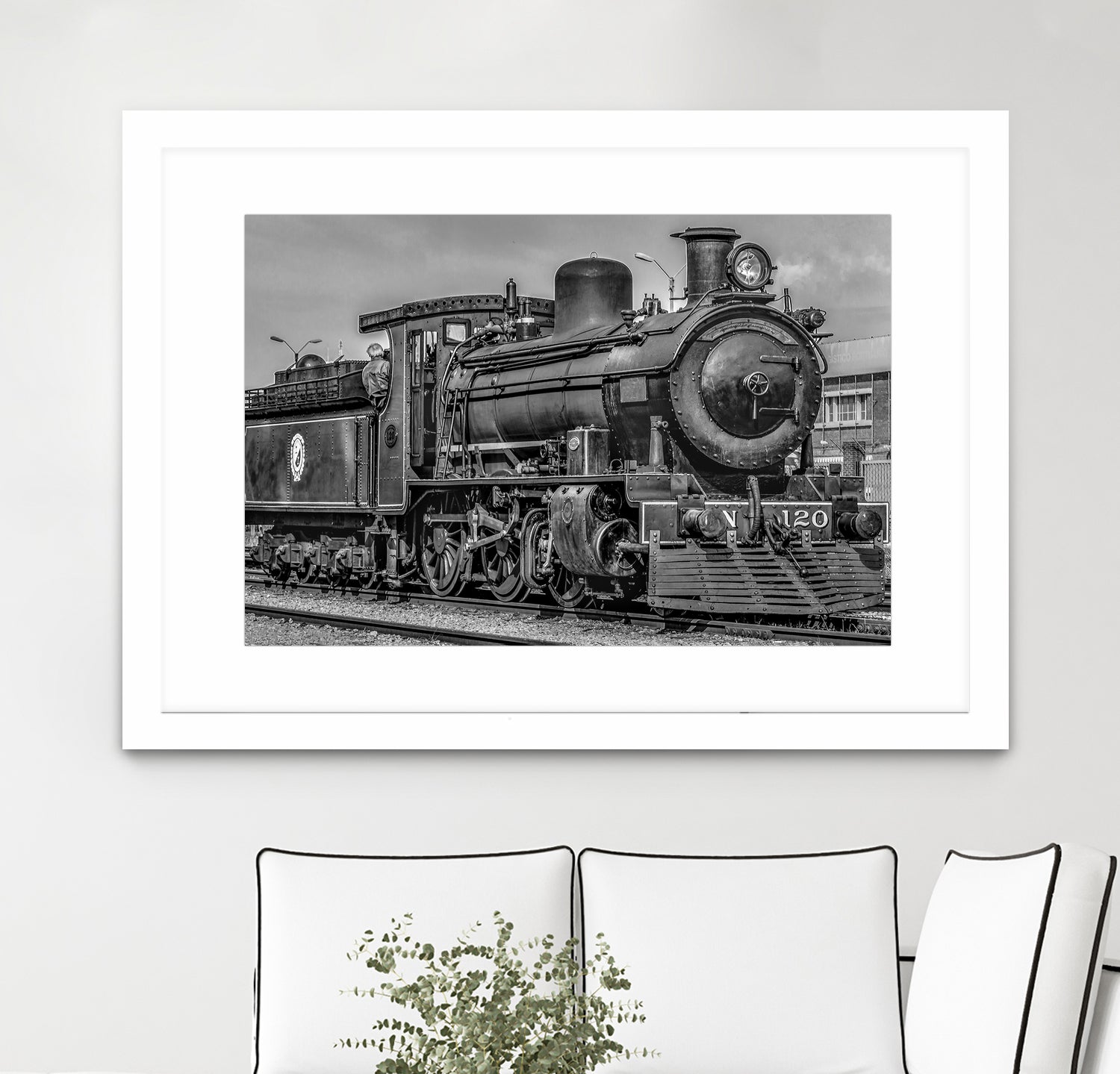 Steam Locomotive, Montevideo, Uruguay by Daniel Ferreira-Leites on GIANT ART - black photo manipulation