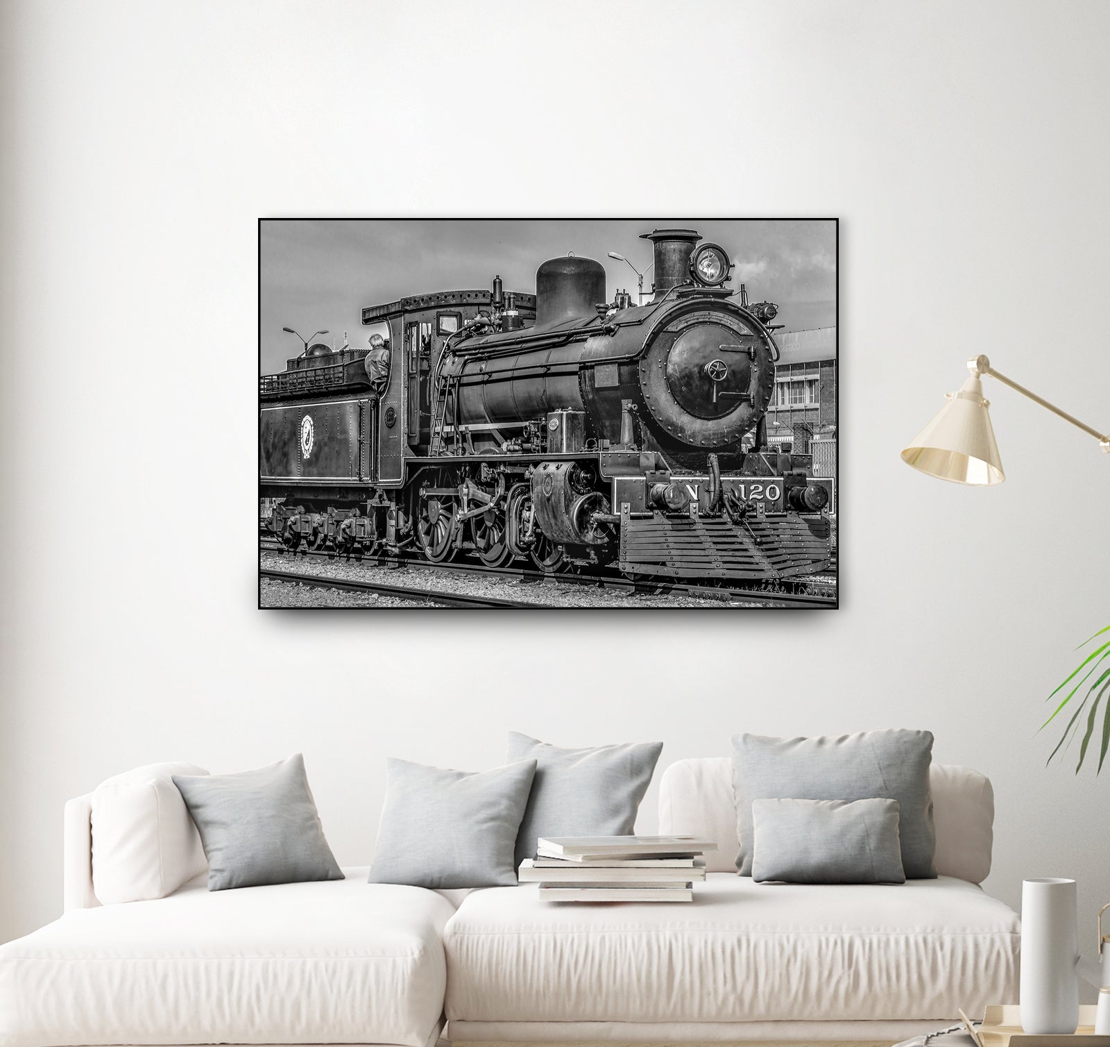 Steam Locomotive, Montevideo, Uruguay by Daniel Ferreira-Leites on GIANT ART - black photo manipulation