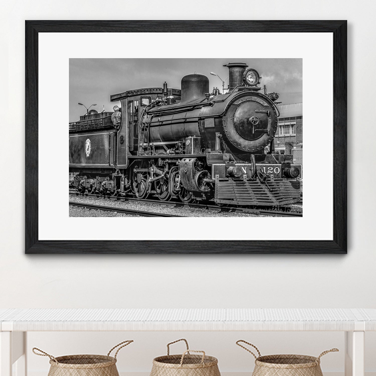 Steam Locomotive, Montevideo, Uruguay by Daniel Ferreira-Leites on GIANT ART - black photo manipulation