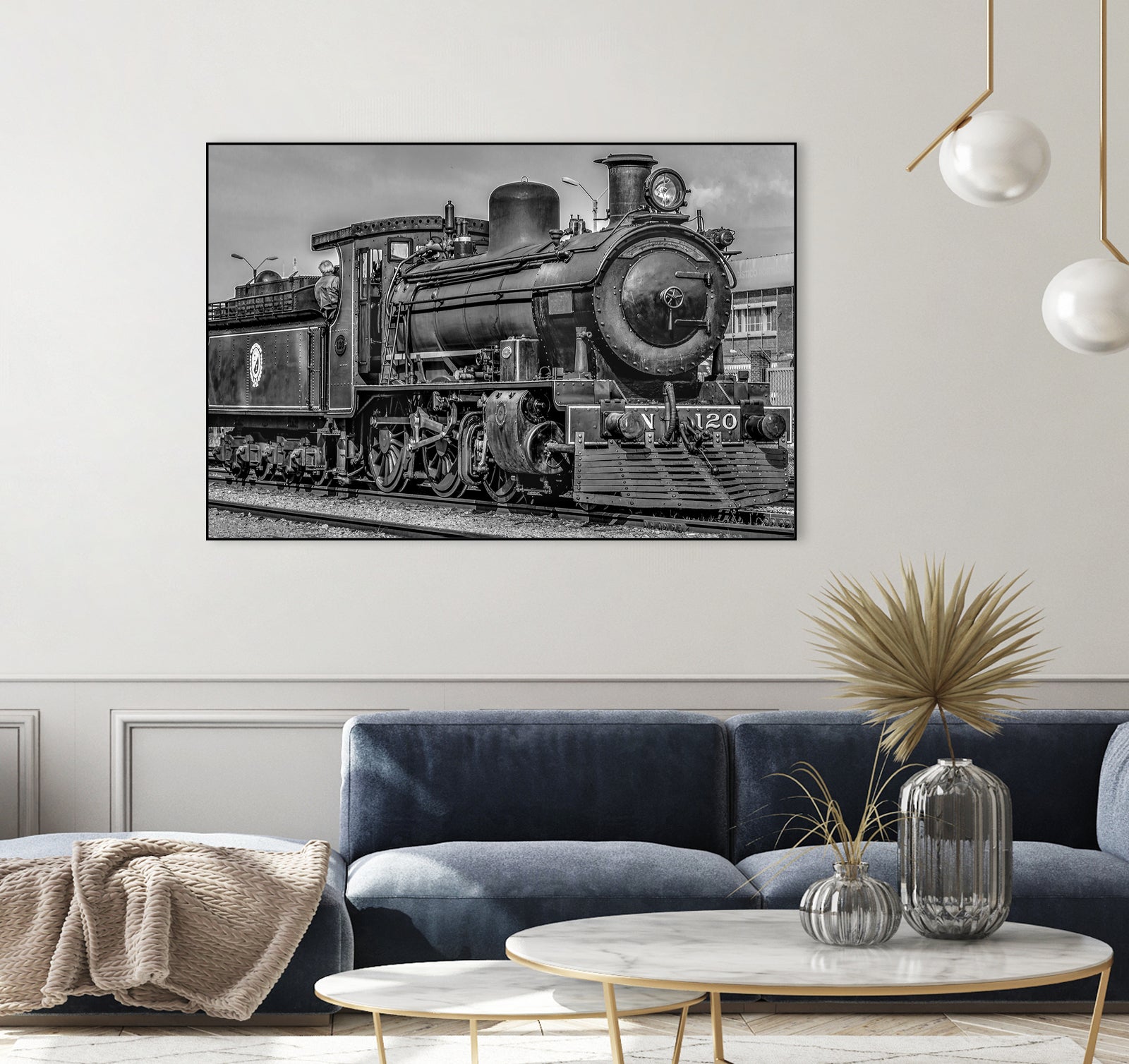 Steam Locomotive, Montevideo, Uruguay by Daniel Ferreira-Leites on GIANT ART - black photo manipulation