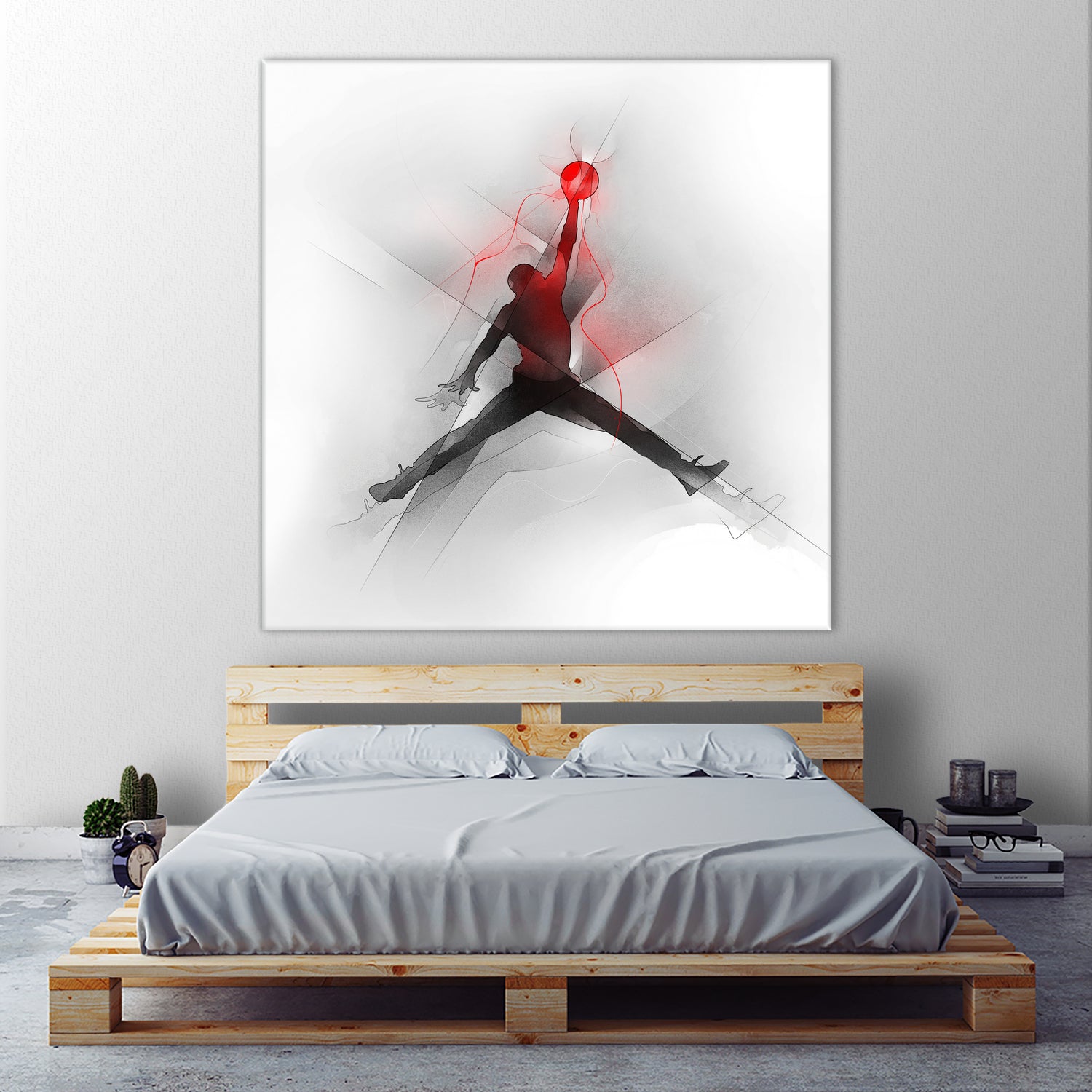 Jumpman Illustration by Francesco Scura on GIANT ART - red digital painting