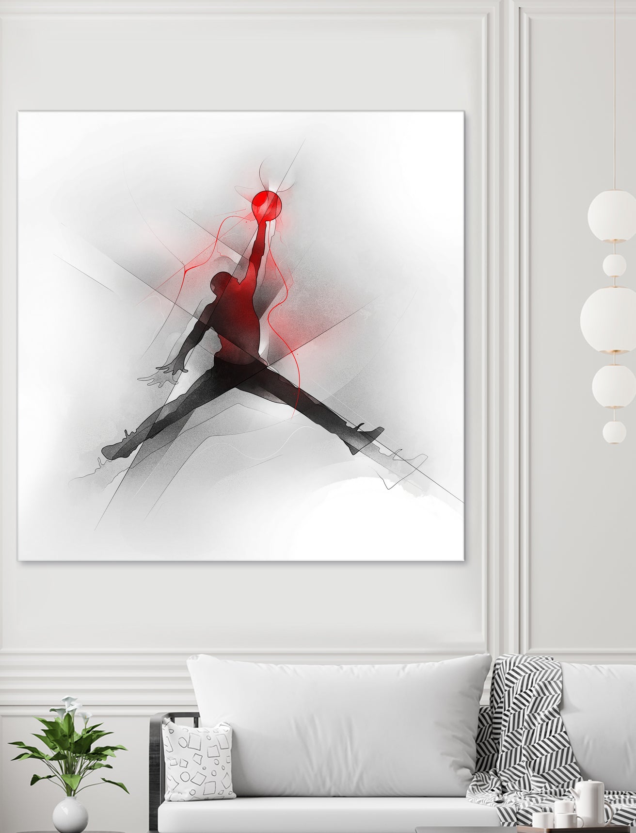 Jumpman Illustration by Francesco Scura on GIANT ART - red digital painting