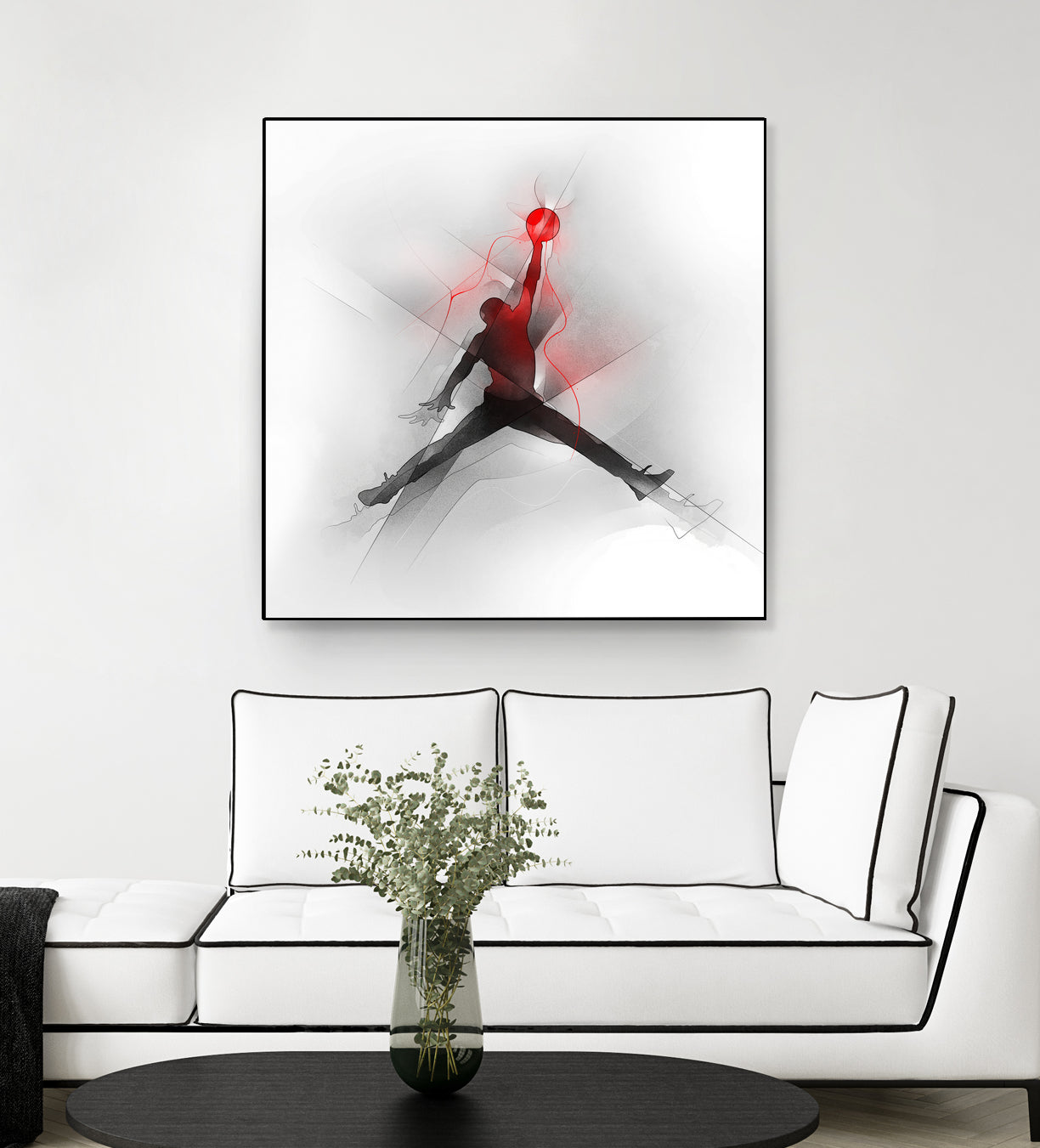 Jumpman Illustration by Francesco Scura on GIANT ART - red digital painting