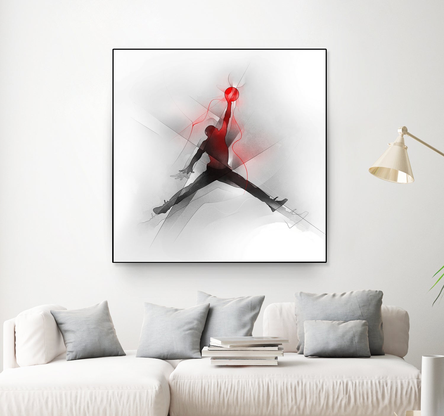 Jumpman Illustration by Francesco Scura on GIANT ART - red digital painting