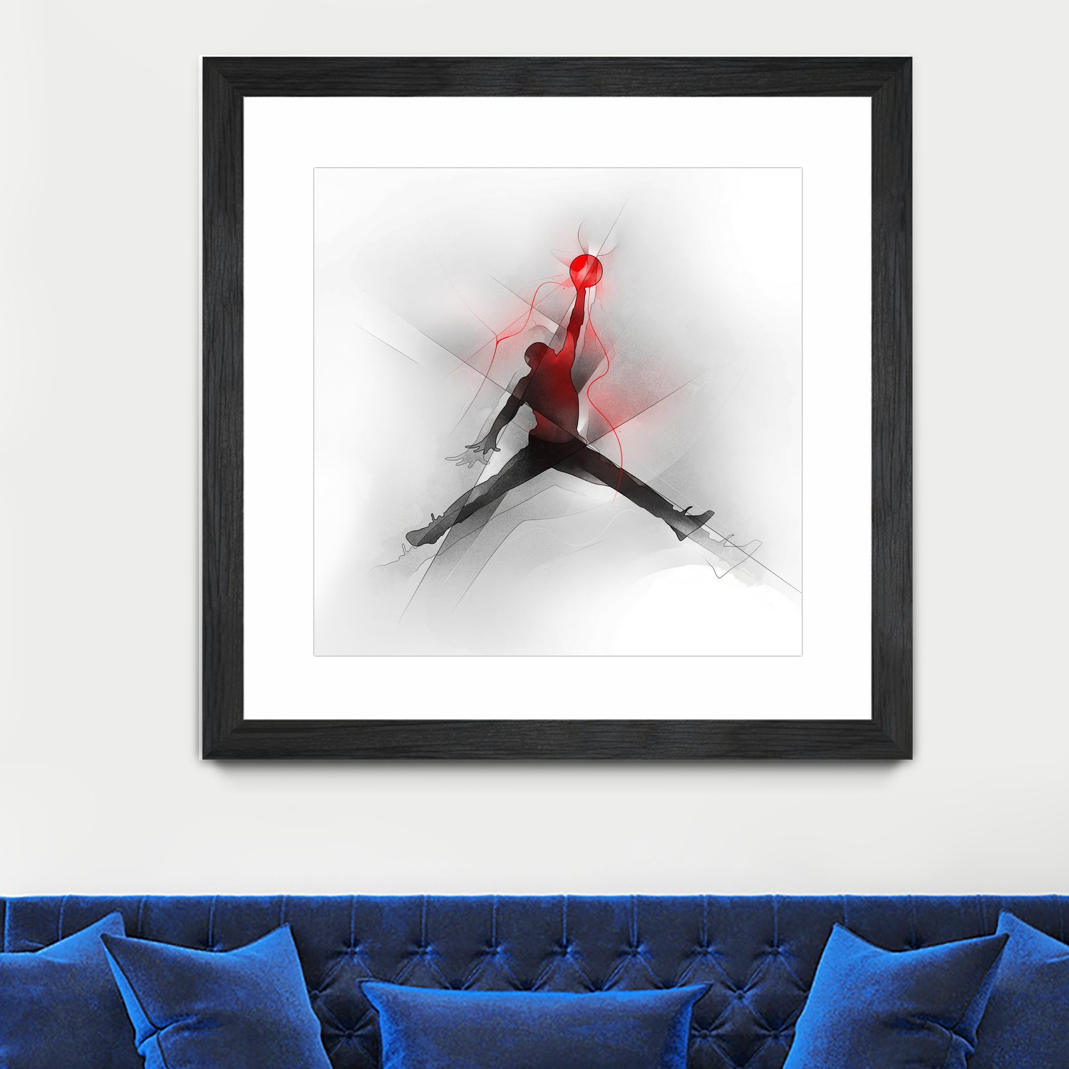 Jumpman Illustration by Francesco Scura on GIANT ART - red digital painting