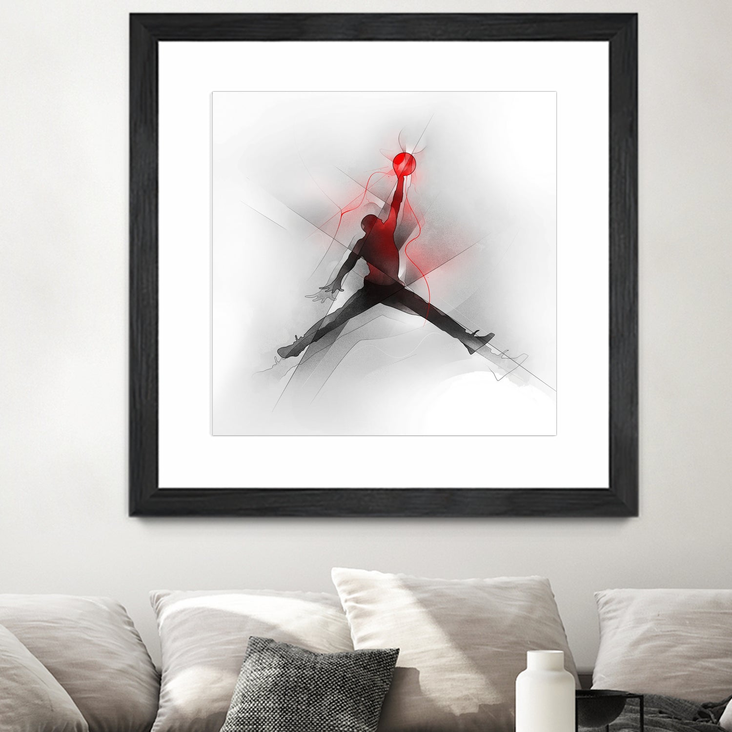 Jumpman Illustration by Francesco Scura on GIANT ART - red digital painting