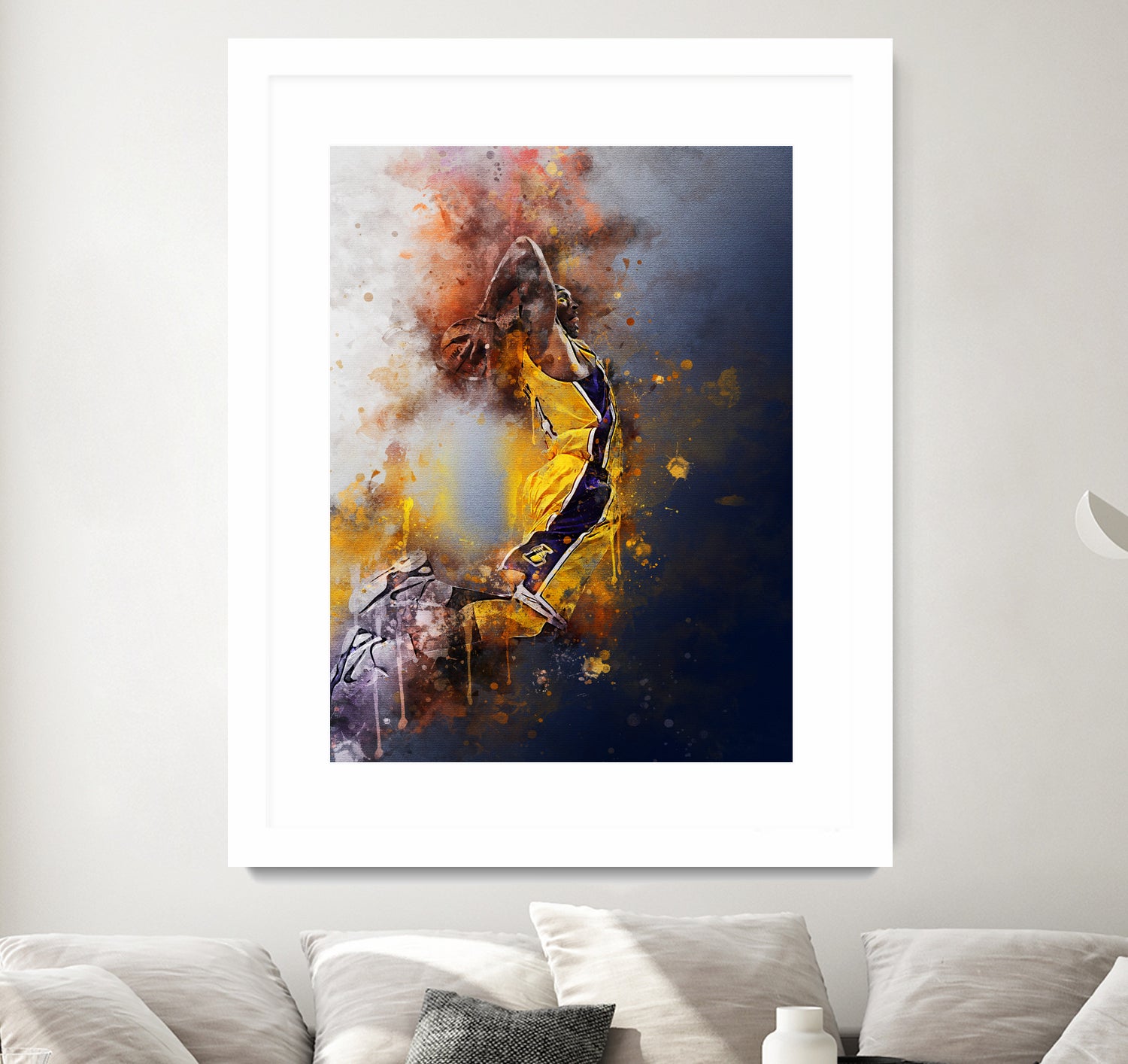 Kobe Bryant by Muhammad Irsan on GIANT ART - white digital painting