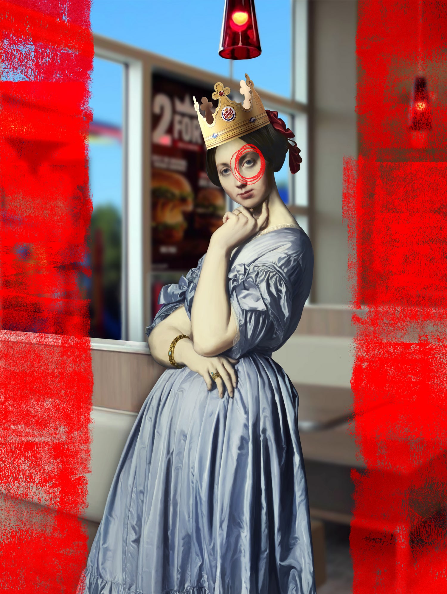 The Queen by José Luis Guerrero on GIANT ART - red photo manipulation