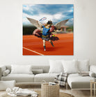 The Tennis Player by José Luis Guerrero on GIANT ART - blue photo manipulation