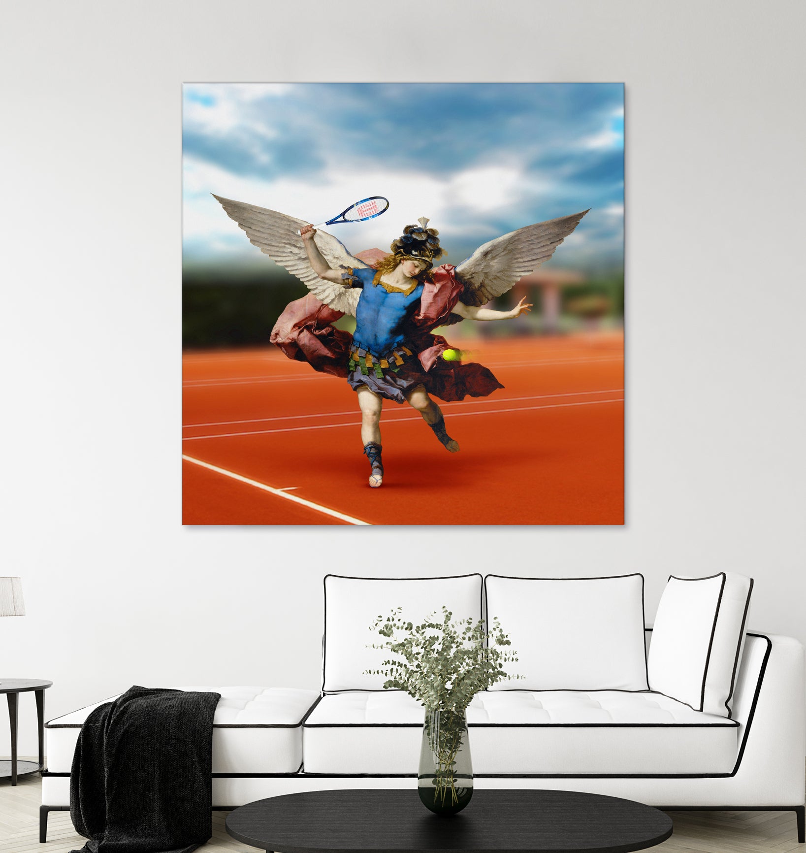 The Tennis Player by José Luis Guerrero on GIANT ART - blue photo manipulation