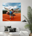 The Tennis Player by José Luis Guerrero on GIANT ART - blue photo manipulation