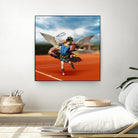 The Tennis Player by José Luis Guerrero on GIANT ART - blue photo manipulation