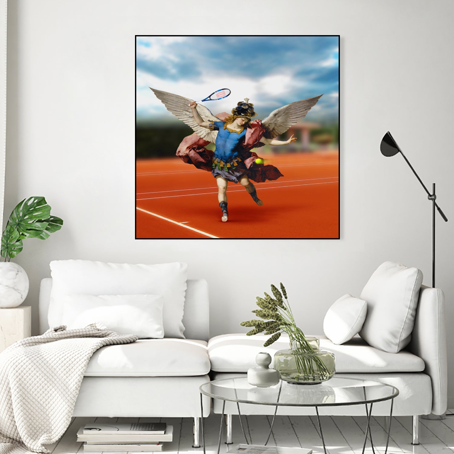 The Tennis Player by José Luis Guerrero on GIANT ART - blue photo manipulation