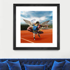 The Tennis Player by José Luis Guerrero on GIANT ART - blue photo manipulation