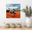 The Tennis Player by José Luis Guerrero on GIANT ART - blue photo manipulation