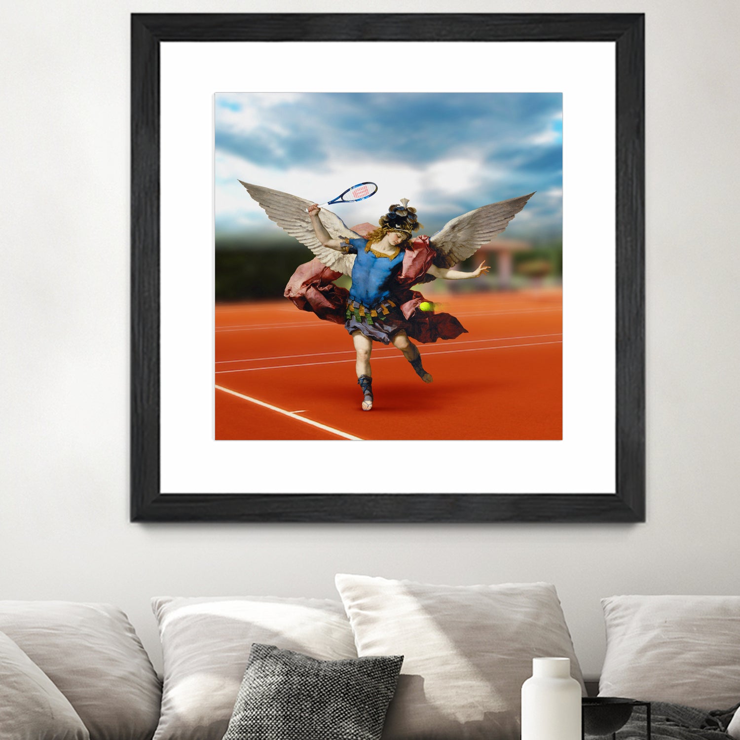 The Tennis Player by José Luis Guerrero on GIANT ART - blue photo manipulation