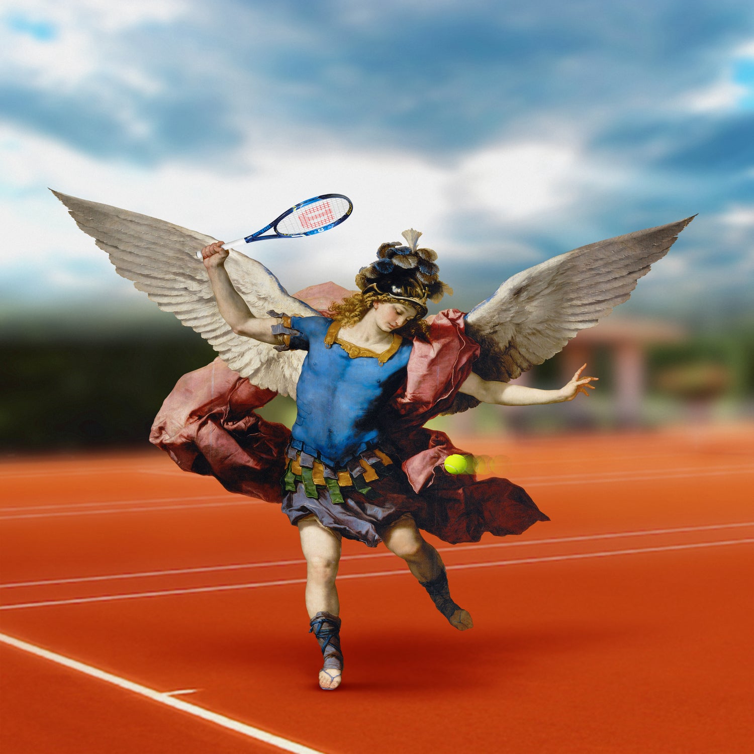 The Tennis Player by José Luis Guerrero on GIANT ART - blue photo manipulation