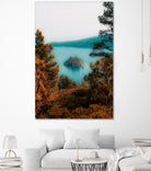 Beautiful island view at Emerald Bay Lake Tahoe California by sutee monchitnukul on GIANT ART - blue photo manipulation