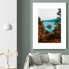 Beautiful island view at Emerald Bay Lake Tahoe California by sutee monchitnukul on GIANT ART - blue photo manipulation