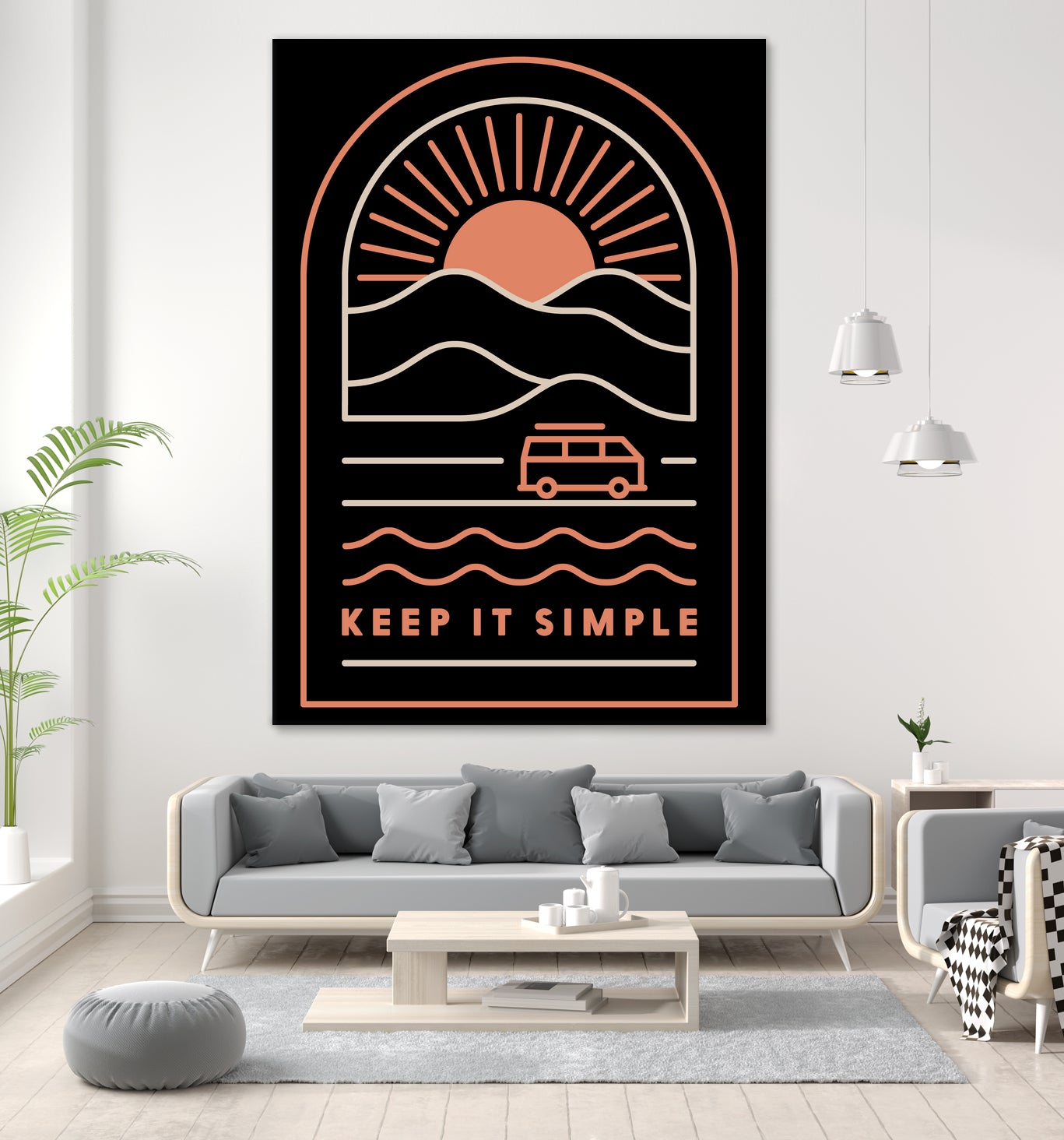 Keep It Simple by Rick Crane on GIANT ART - blue typography