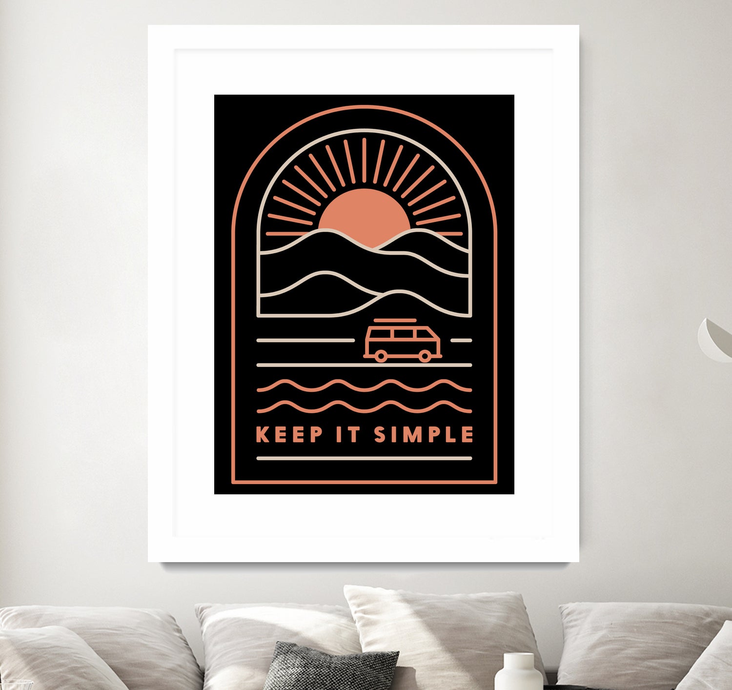 Keep It Simple by Rick Crane on GIANT ART - blue typography