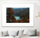 pine tree at Emerald Bay Lake Tahoe California USA by sutee monchitnukul on GIANT ART - red photo manipulation