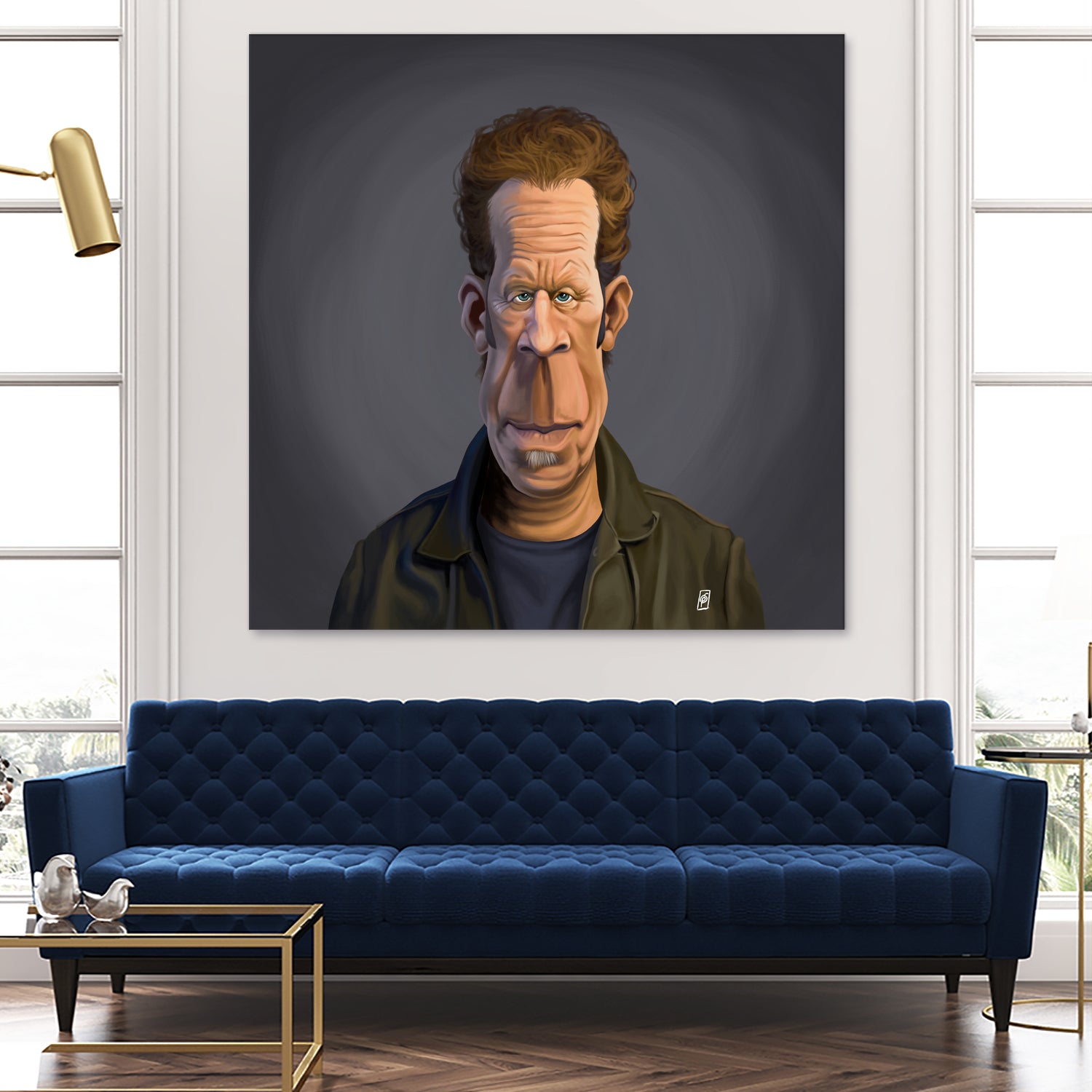 Tom Waits by Rob Snow on GIANT ART - green digital painting