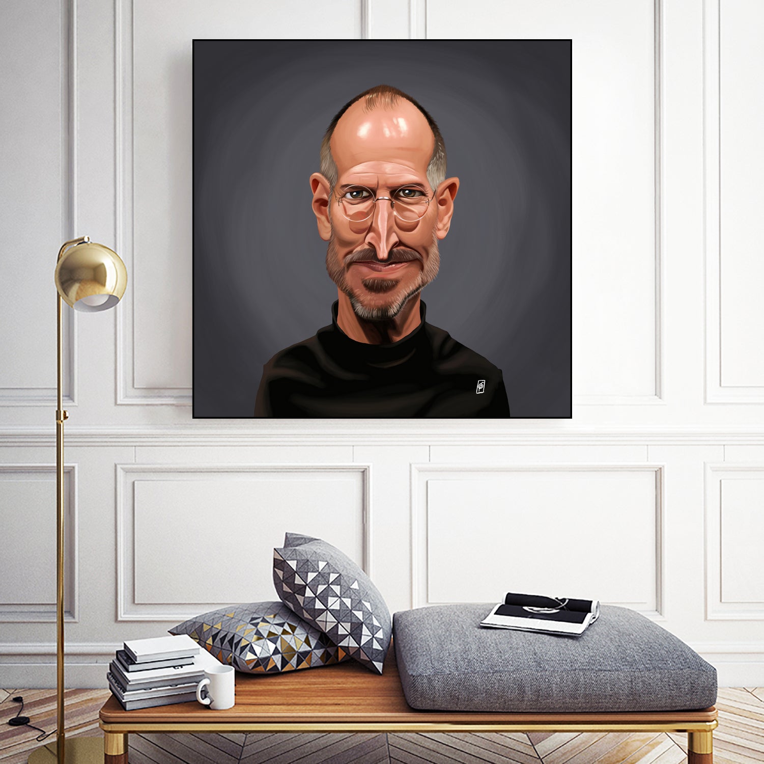 Steve Jobs by Rob Snow on GIANT ART - black digital painting