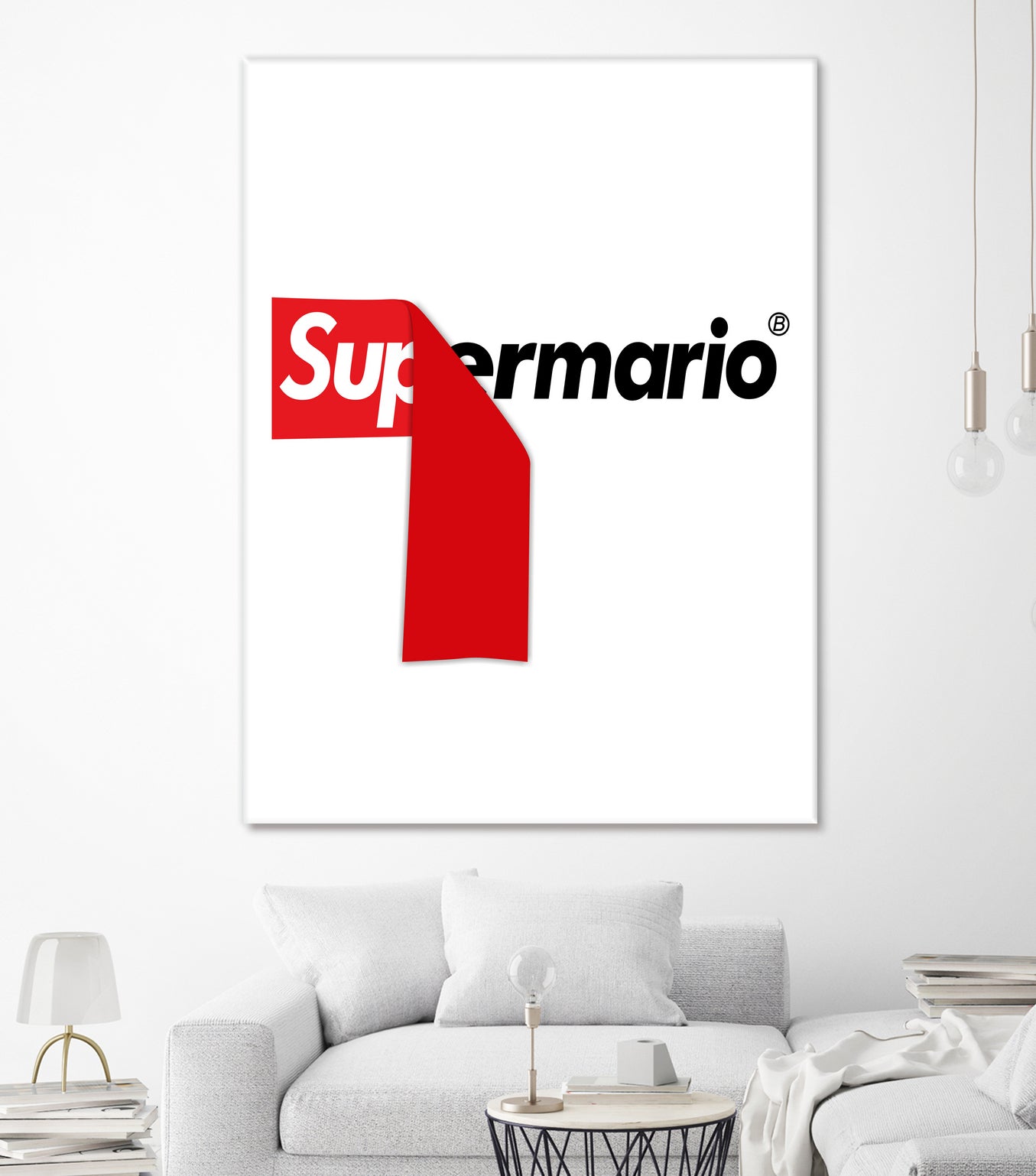 Supreme Mario by Rogelio I Luis on GIANT ART - white typography