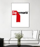 Supreme Mario by Rogelio I Luis on GIANT ART - white typography