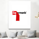 Supreme Mario by Rogelio I Luis on GIANT ART - white typography