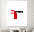 Supreme Mario by Rogelio I Luis on GIANT ART - white typography