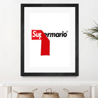 Supreme Mario by Rogelio I Luis on GIANT ART - white typography