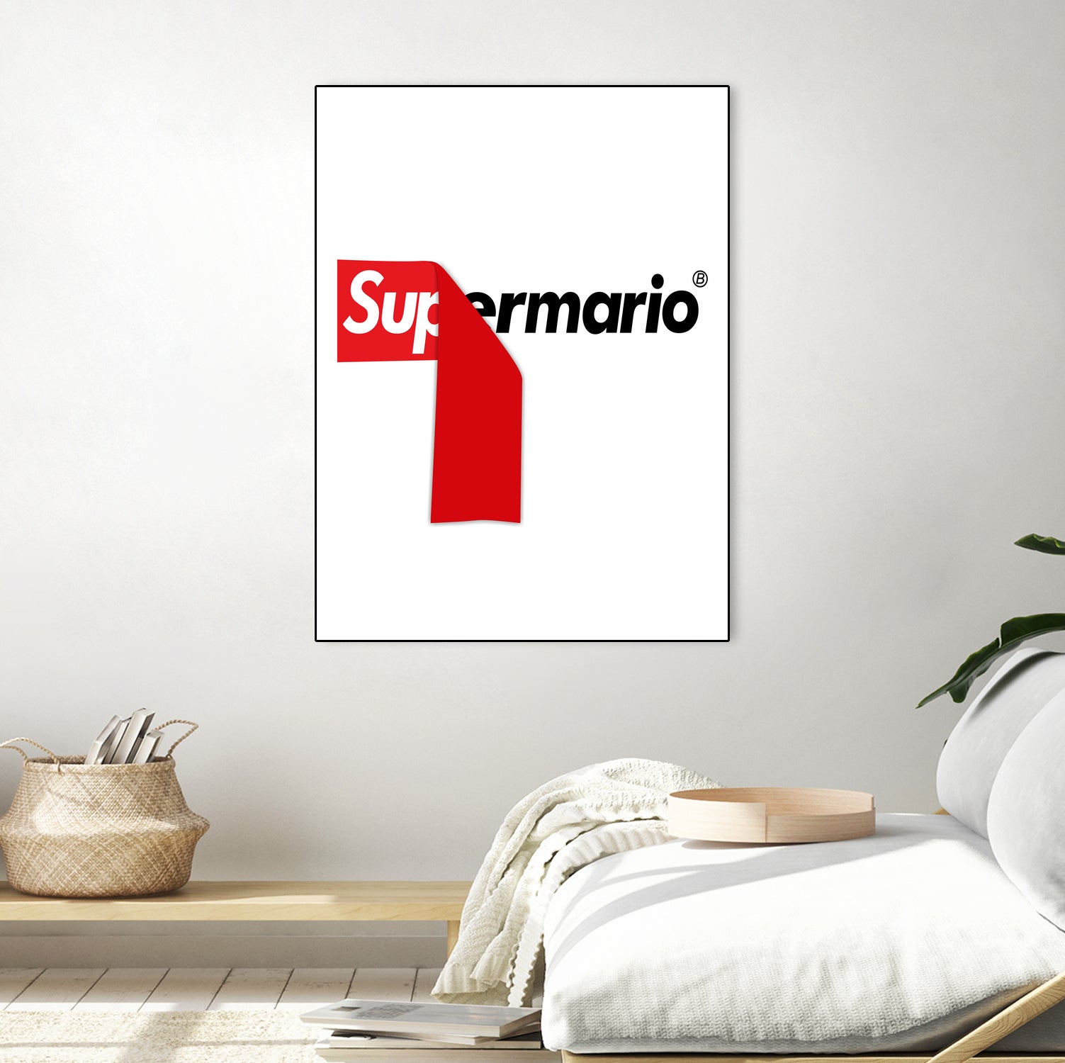 Supreme Mario by Rogelio I Luis on GIANT ART - white typography