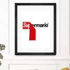 Supreme Mario by Rogelio I Luis on GIANT ART - white typography