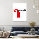 Supreme Mario by Rogelio I Luis on GIANT ART - white typography