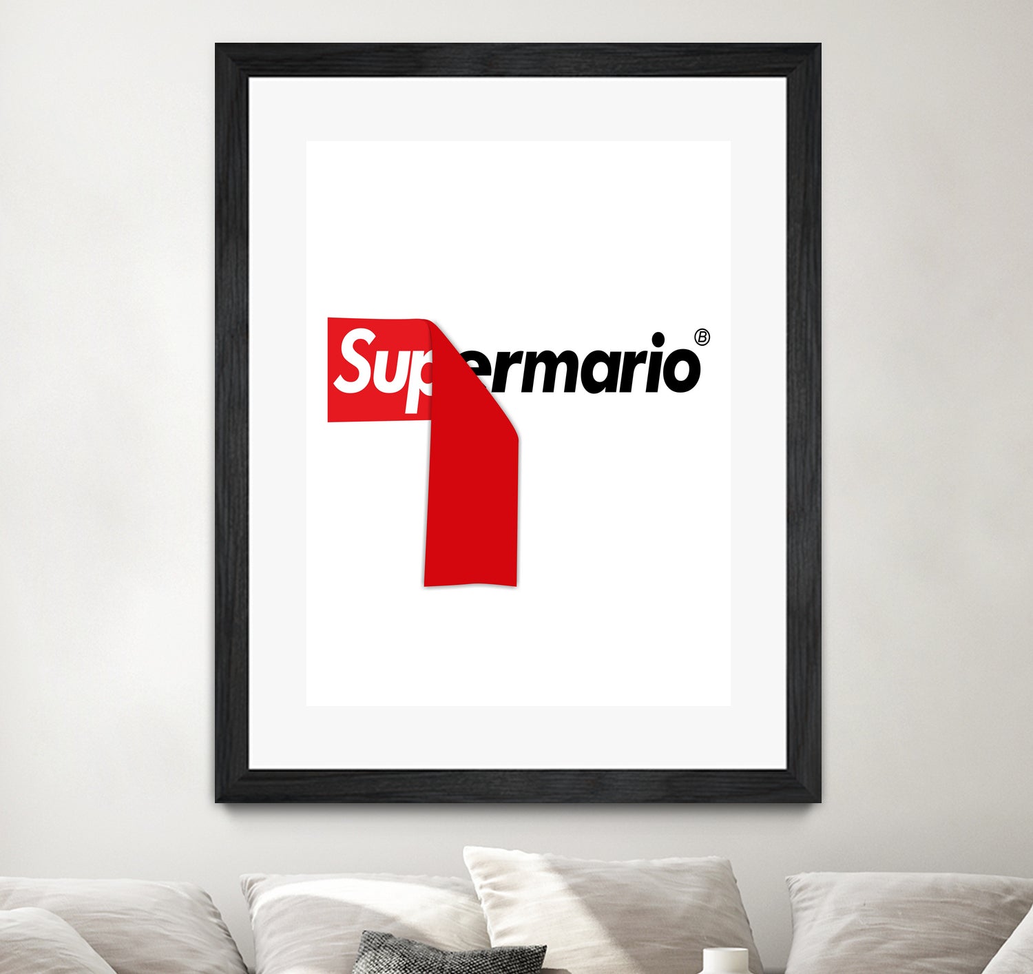 Supreme Mario by Rogelio I Luis on GIANT ART - white typography