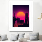 Retrowave City sunset by Muhammad Daffa Umar on GIANT ART - white photo illustration