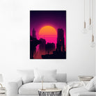 Retrowave City sunset by Muhammad Daffa Umar on GIANT ART - white photo illustration