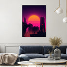 Retrowave City sunset by Muhammad Daffa Umar on GIANT ART - white photo illustration