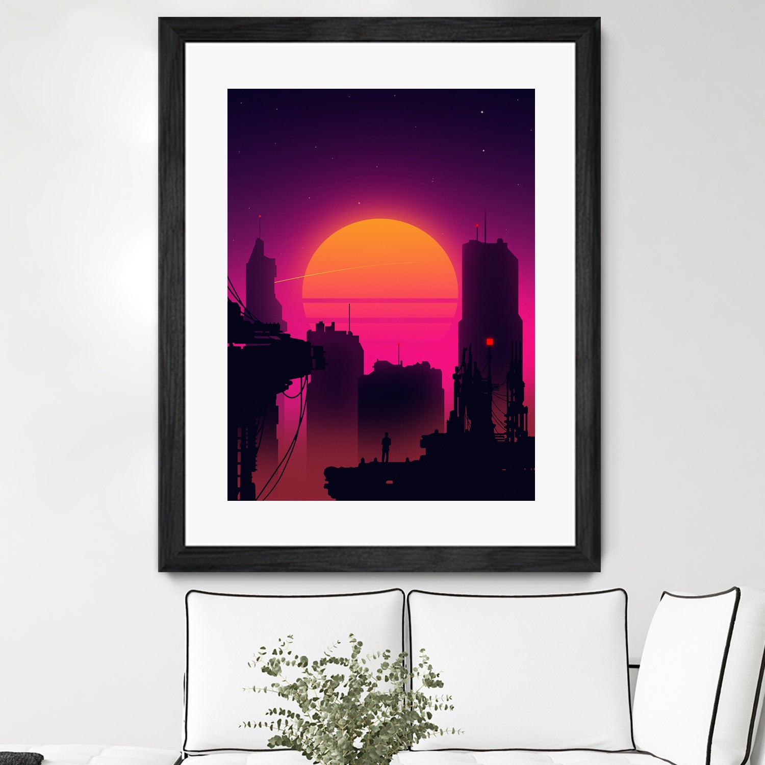 Retrowave City sunset by Muhammad Daffa Umar on GIANT ART - white photo illustration